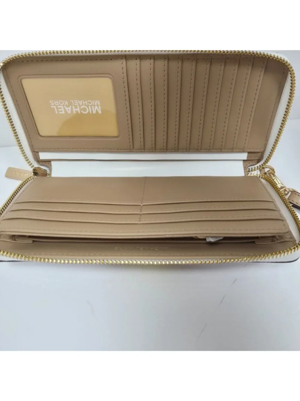 Michael Kors Women's Center Stripe Buttercup LG Travel Continental Wallet NWT